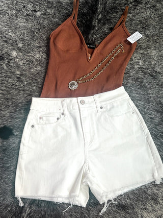 white raw hem white denim shorts boutique western clothing women stylish outfit jayden layne