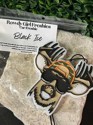 Hand painted cool deer car freshie air freshener