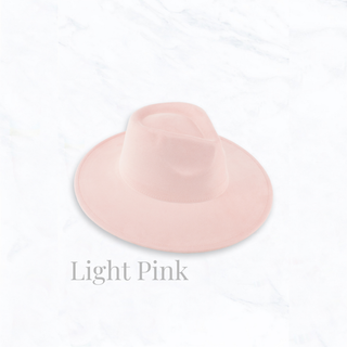 Suede Large Eaves Teardrop Top Fedora Hat