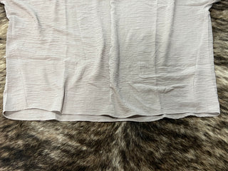 Woven Airflow V-Neck Short Sleeve Top — Ash Mocha