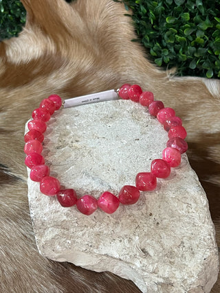 Irregular marble resin beaded statement necklace, multiple colors, photo 6