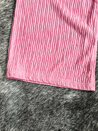 Crinkled Plisse Set - Strawberry Milkshake