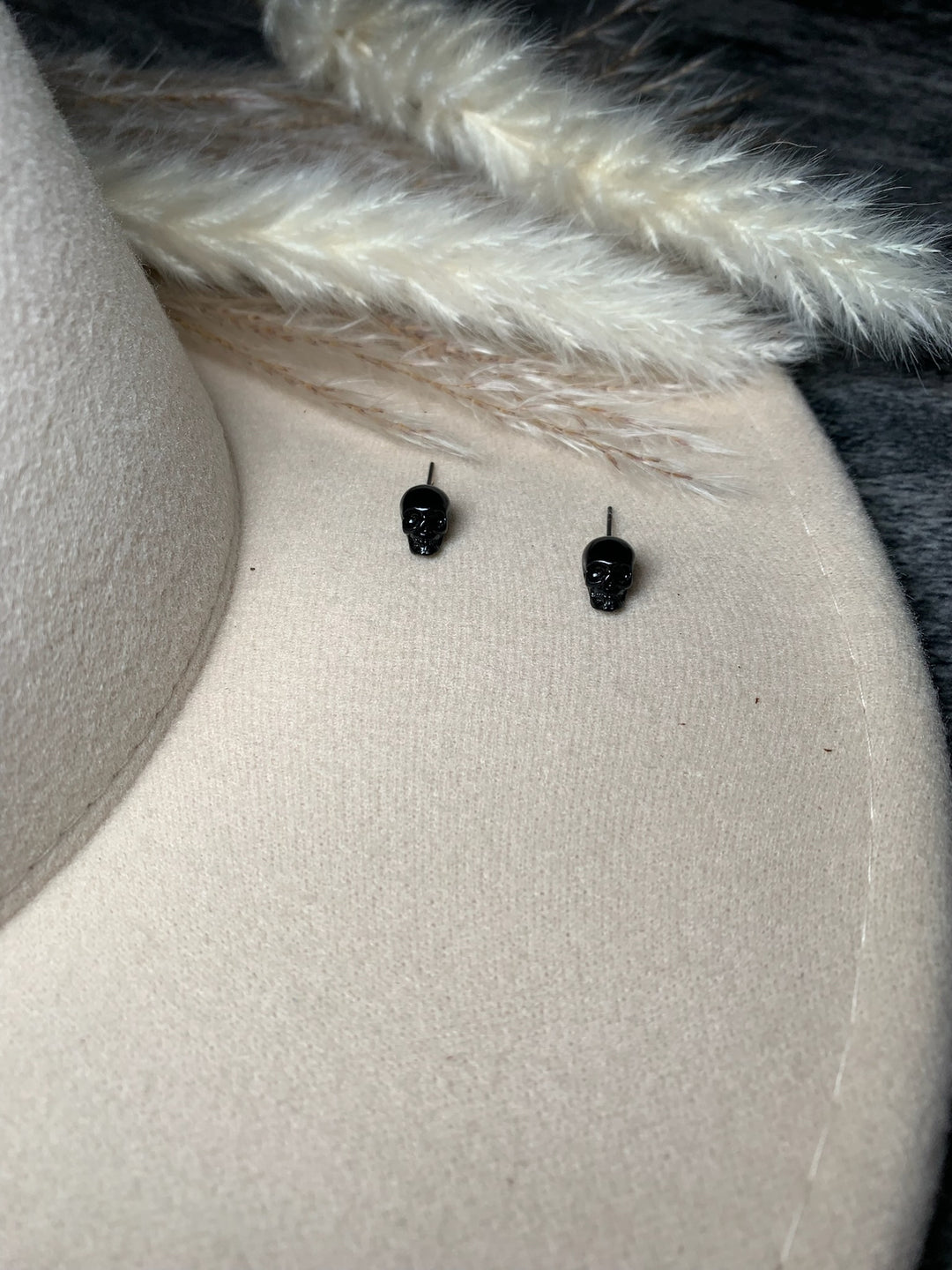 Black Skull Stud Earring