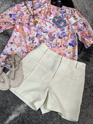 High Waisted Dressy Formal A-Line Shorts