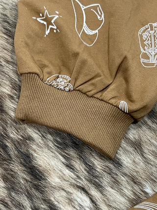 Plus Size Western Print Lounge Set