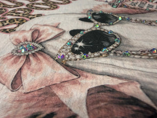 Pink Spooky Blingy Rhinestone Graphic Tee