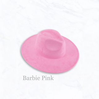 Suede Large Eaves Peach Top Fedora Hat