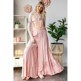 Pink Boho Overalls
