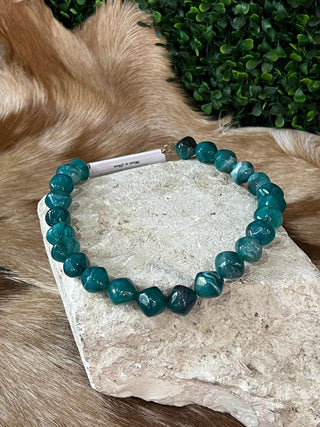Irregular marble resin beaded statement necklace, multiple colors, photo 4