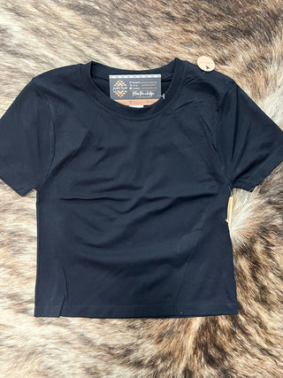 Crew neck performance seamless top