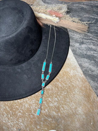 Lariat turquoise necklace - small