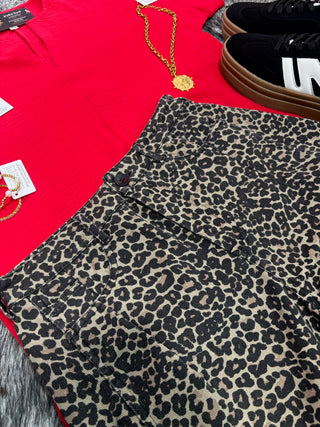 Leopard Print Shorts — Leopard