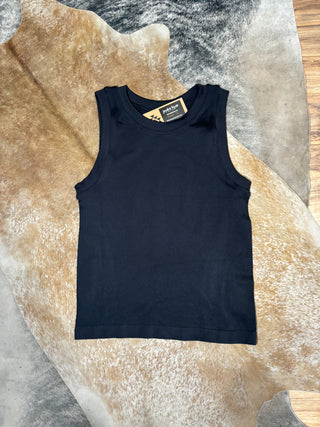 Black Thick Banded Tank Top