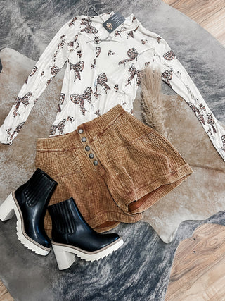 Leopard coquette ruffle mesh long sleeve top