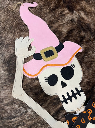 Girl Skeleton Door Hanger