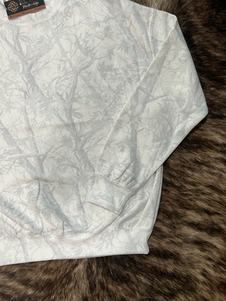 White Camo Crew Neck Sweatshirt