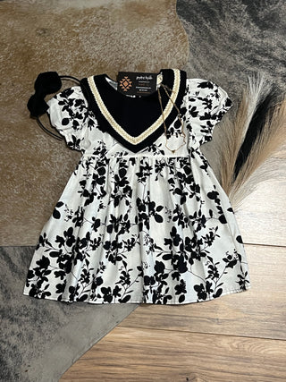 Black Floral Dress - Sisters set