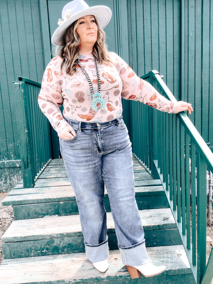 JB Mid-Rise Wide Leg Jean