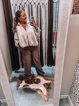 Chic Cream Pleated Bomber Jacket