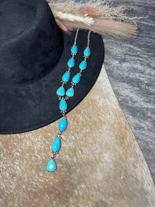Lariat turquoise necklace