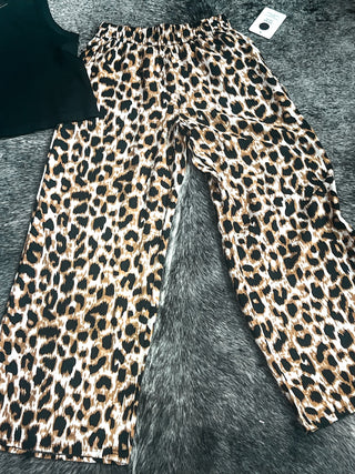 Leopard Wide Leg Pants