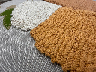 Large Tufted Pumpkin Pillow