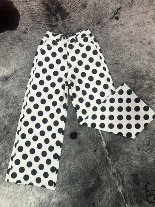 Ivory Polkadot Denim Pants