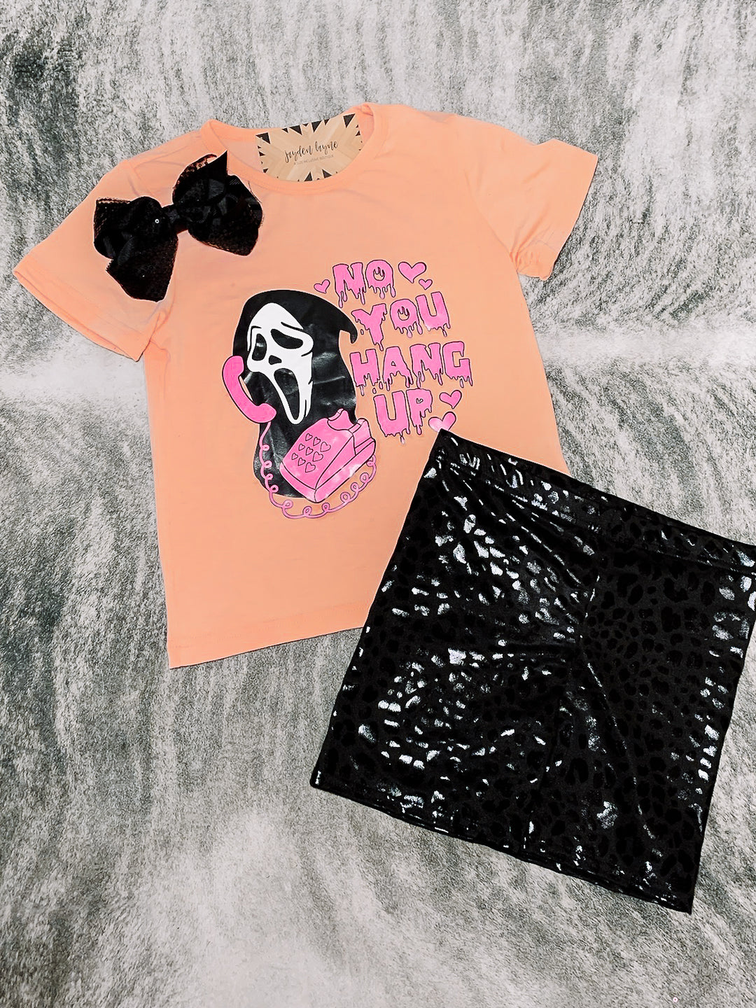 Peach Kids Scary Phone Tee