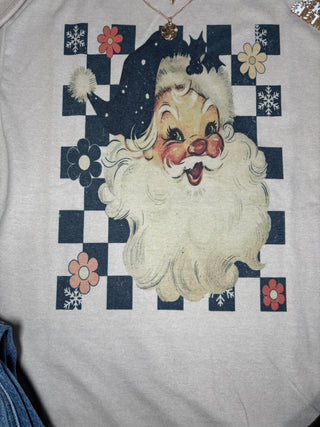 Vintage Checkered Santa tee