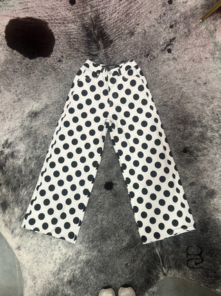Ivory Polkadot Denim Pants