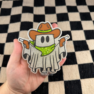 Cowboy Ghost Halloween car freshie