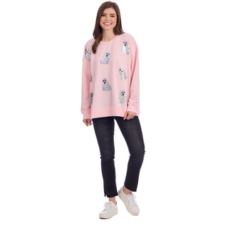 Ghost Sparkle Sweatshirt by Mud Pie