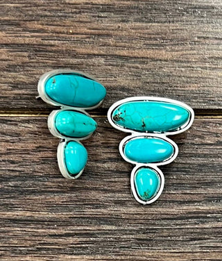 Turquoise Bubble Stud Earrings