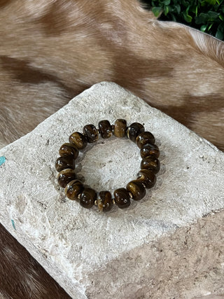 Boho vintage stone effect beaded bracelet