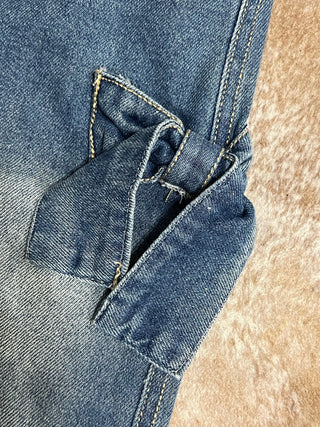 Girls Bow Stretch Wide-Leg Jean