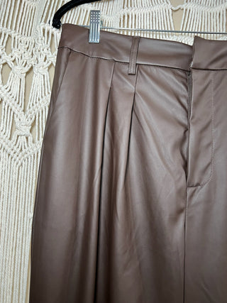 Americano Drew Vegan Leather Pleat Pants