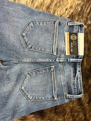 High Rise Stretch Slim Straight Jeans