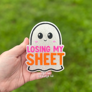 Losing My Sheet Halloween ghost car freshie