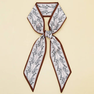 Letter & Floral Twilly Scarf