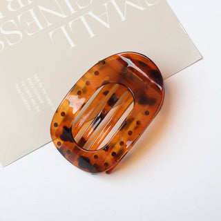 Flat Round Hair Claw Clip