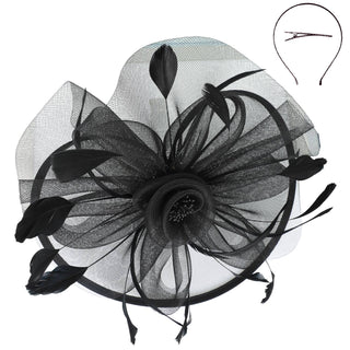 Floral Organza Mesh Ribbon Fascinator