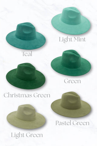 Suede Large Eaves Peach Top Fedora Hat