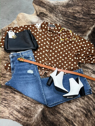 Ava Curvy High Rise Straight Leg Denim Jean