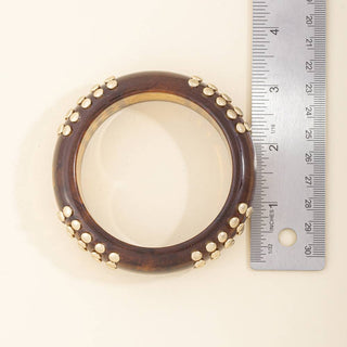 Marbled Bangle With Beaded Stud Rows