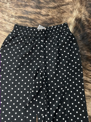 Plus Wide Leg Polka Dot Pants