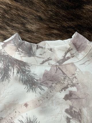 Pink Camo Oversized Mockneck Pullover