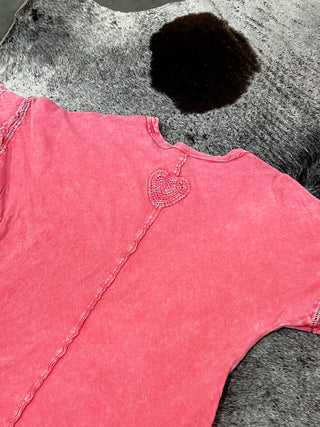 Half Sleeve Mineral Washed Dress
