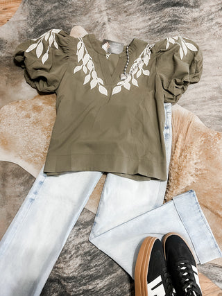 Olive leaf top