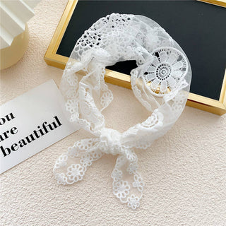 Lace Floral Triangle Scarf