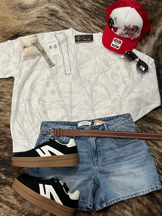White Camo Crew Neck Sweatshirt